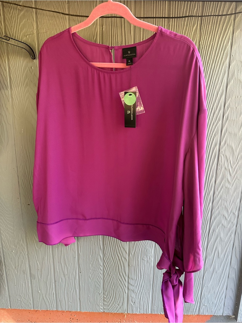 NWT lavender Worthington Women’s fuller sleeve blouse XL